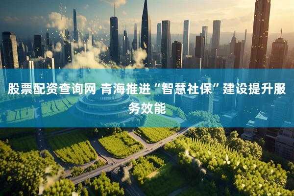 股票配资查询网 青海推进“智慧社保”建设提升服务效能